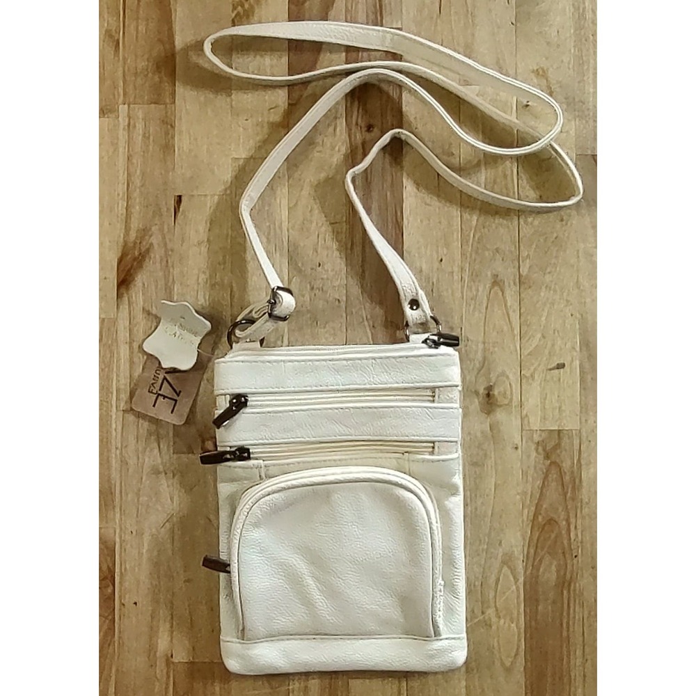 Maze Exclusive Cream Genuine Leather Mini Organization Crossbody - NEW